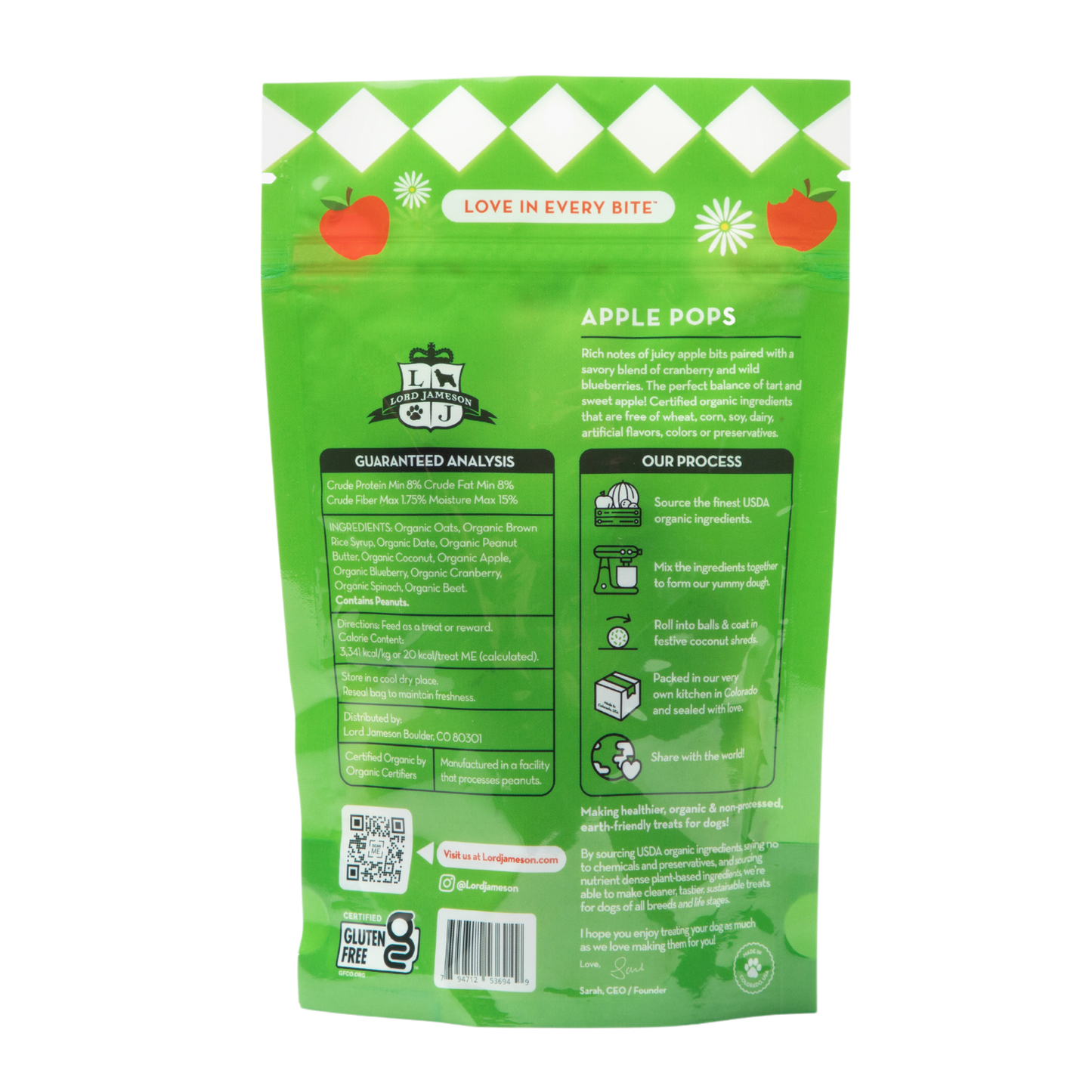 Apple Pops Organic Dog Treats