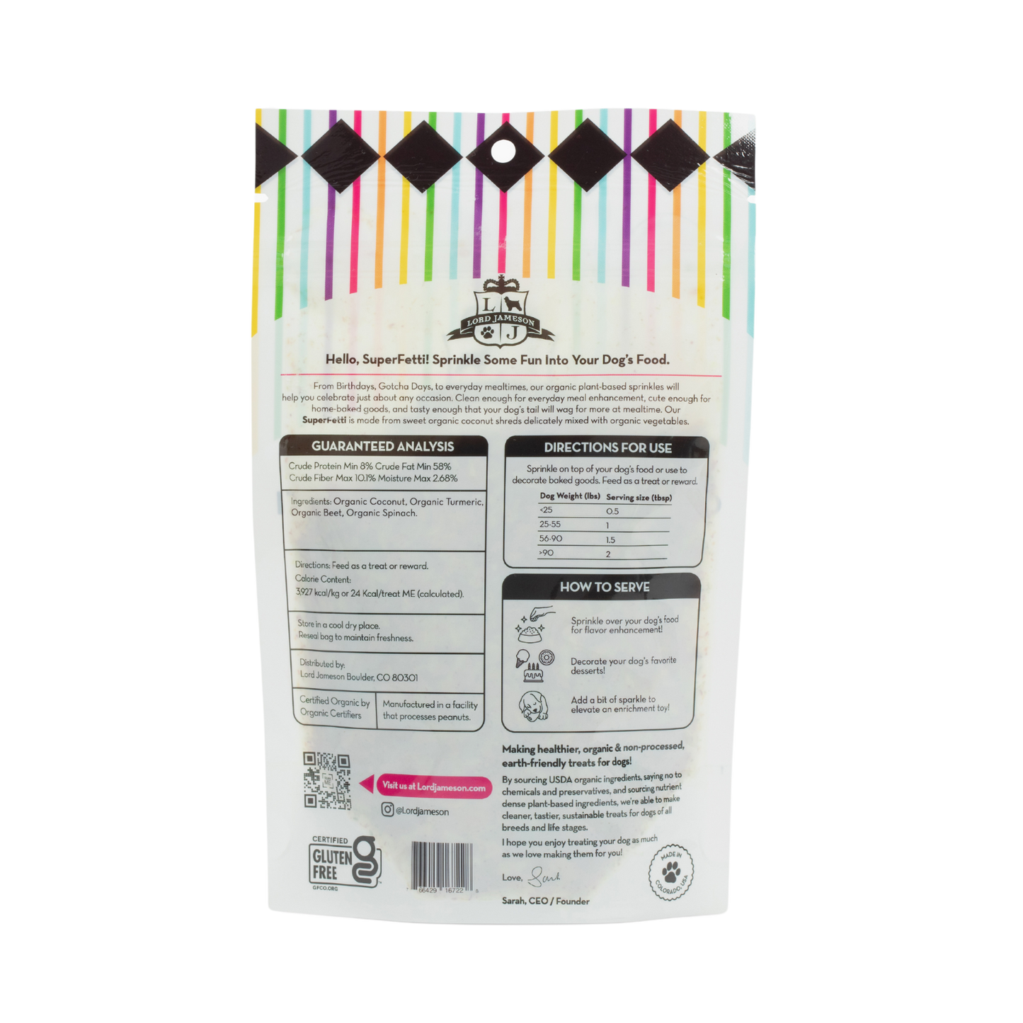 Celebration SuperFetti Organic Dog Sprinkles