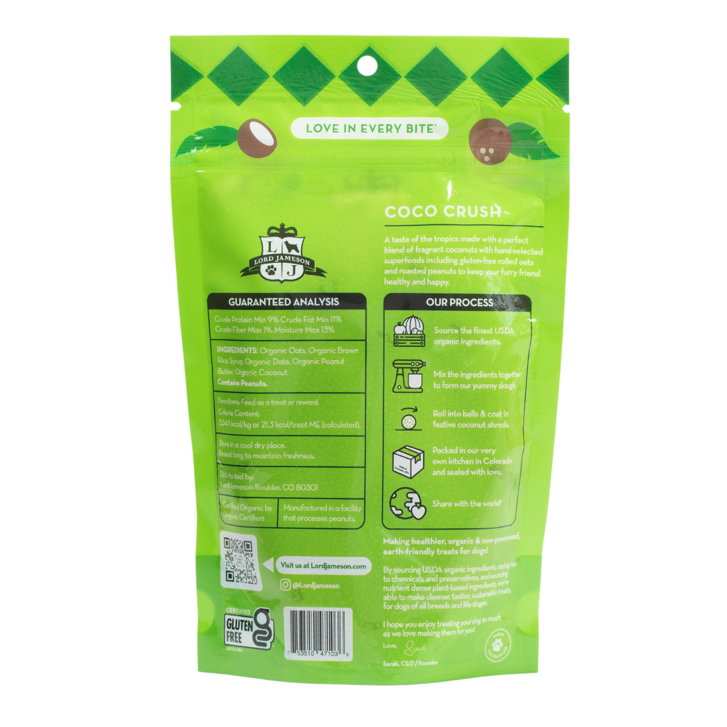Coco Crush Organic Dog Treats