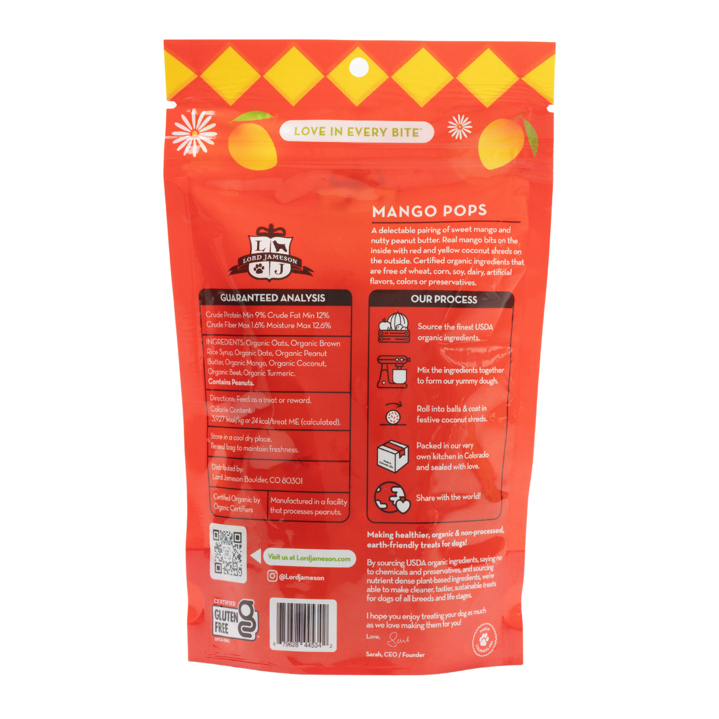 Mango Pops Organic Dog Treats