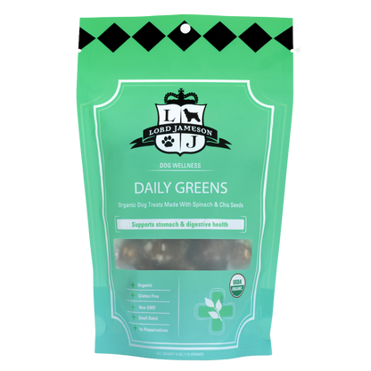 WHOLESALE Daily Greens Organic Dog Treats | Supports Stomach & Digestion - Lord Jameson Organic Dog Treats 