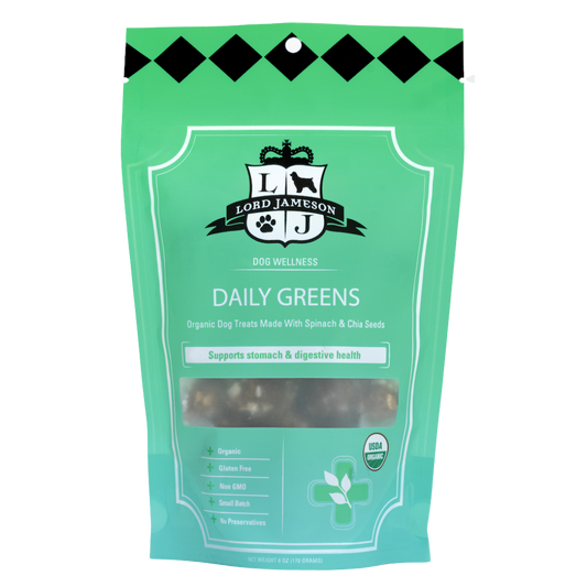 WHOLESALE Daily Greens Organic Dog Treats | Supports Stomach & Digestion - Lord Jameson Organic Dog Treats 