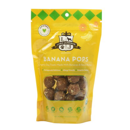 Banana Pops Organic Dog Treats | Banana + Coconut