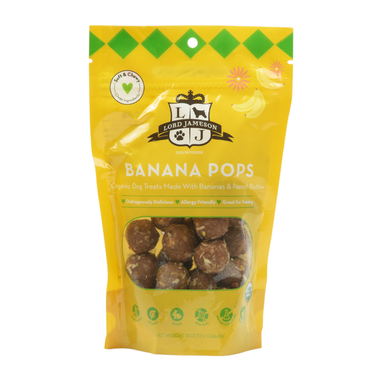 Banana Pops Organic Dog Treats | Banana + Coconut