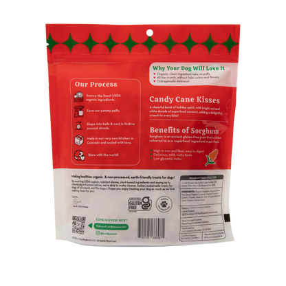 Candy Cane Kisses Organic Dog Treats