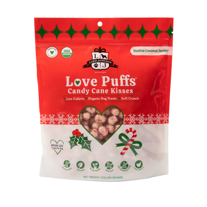 Candy Cane Kisses Organic Dog Treats