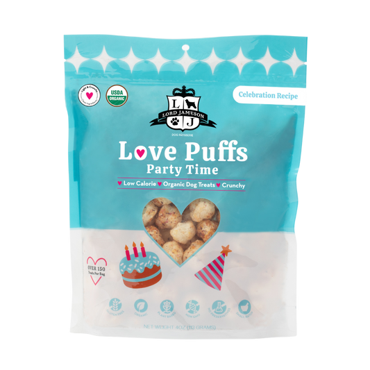 WHOLESALE Party Time Organic Dog Treats - Lord Jameson Organic Dog Treats 