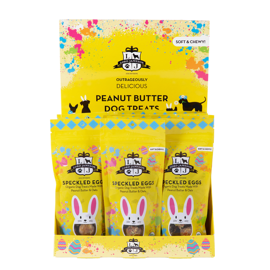 Speckled Eggs Organic Dog Treats | Set of 12 + Display